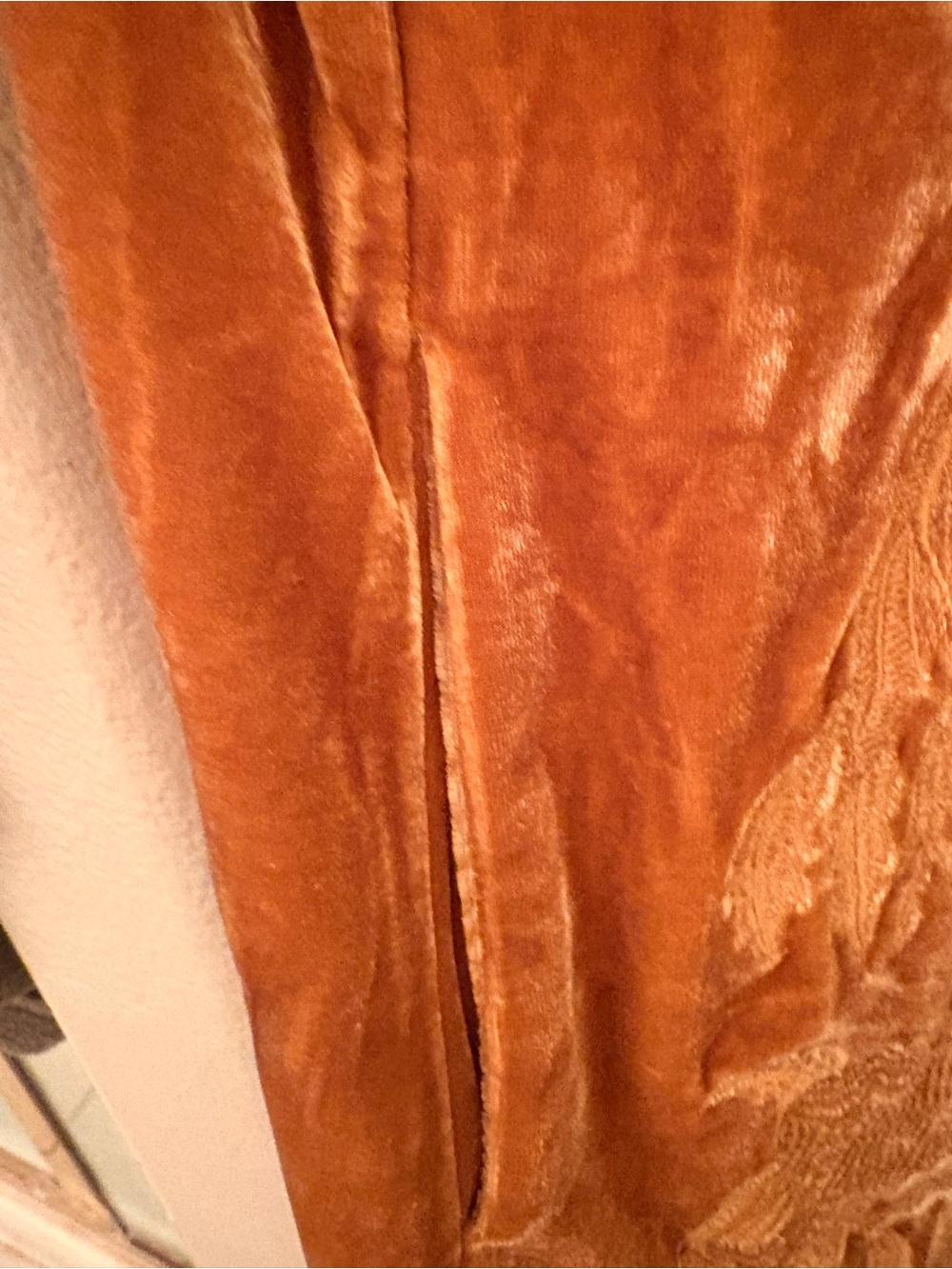 Paparazzi Embroidered Velvet Coat Carmel Color Size Small NWT - Picture 4 of 6